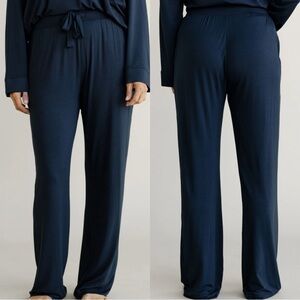 Cozy Earth Women's Bamboo Stretch Knit Pajama Pant Navy Blue XXXL